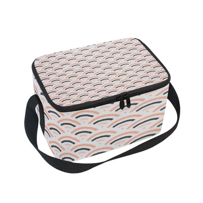 

ALAZA Lunch Box Fish Scale Insulated Lunch Bag Large Cooler Tote Bagfor Men Women