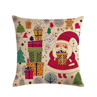 

1Pc Christmas Decorations for Xmas Pillowcase Santa Claus Pillow Cover Cushion Home Decor