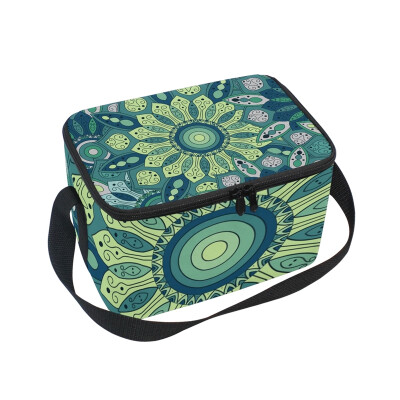 

ALAZA Indian Pattern Lunch Box Insulated Lunch Bag Large Cooler Tote Bagfor Men Women