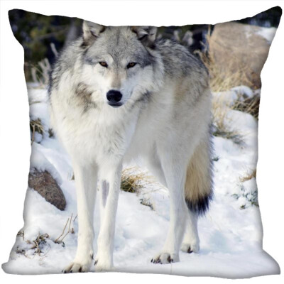 

Wolf Pillow Case High Quality New Years Pillowcase Wedding Decorative Pillow Cover Gift For Children 35x35CM