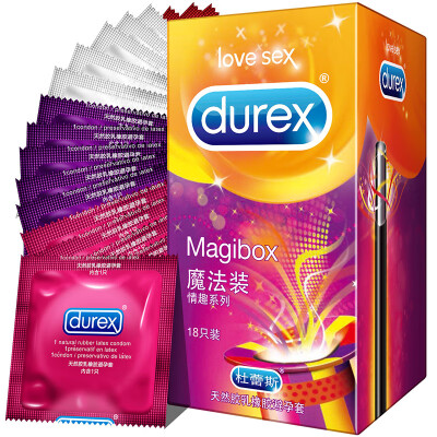 

Durex Condom Mens Set Condom Bulging Thread Large Particles Magical Fun Series 18 Pack Adult Products Durex