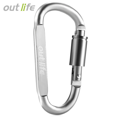

Outlife 6PCS Stainless Aluminum Carabiner Self Screw Spring Clip Hook for Outdoor