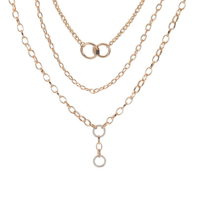 

Fashion Multi-layer Pendant Clavicle Chain Long Necklace Different Lengths Jewelry Set for Women