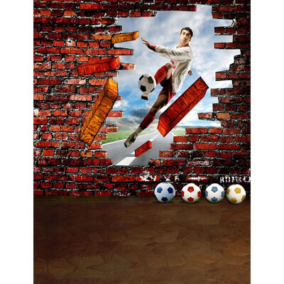 

Violent Football Photo Backdrop 57FT Vinyl Fabric Cloth Digital Printing for Kids Birthday Photo Background s-2430