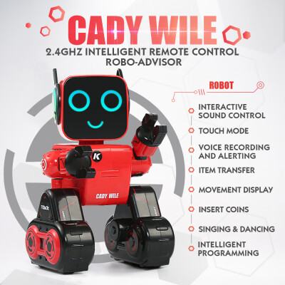 

JJRC R4 CADY WILE 24G Intelligent Remote Control Robot Advisor RC Toy Coin Bank Gift for Kids