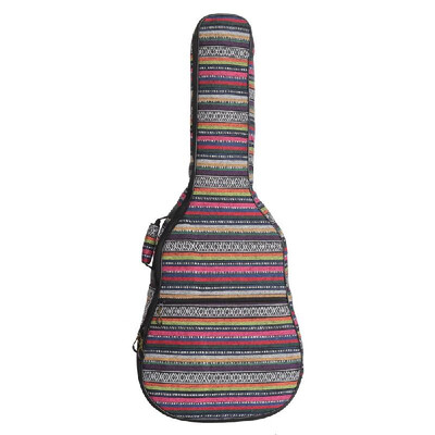 

Personality National Style Acoustic Guitar Bag Backpack Adjustable Shoulder Strap Padded with Cotton Suitable for 40" 41" Wooden G
