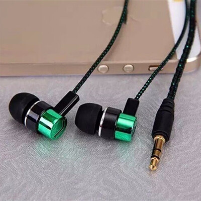 

HOT Sale Standard Headphone Jack Fiber Braided Rope Stereo Headset High Quality Fashion Noise Isolating Earbuds Earphone
