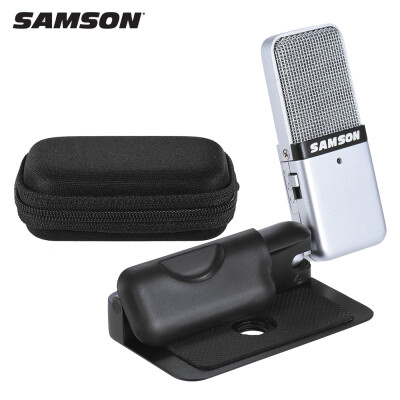 

Samson GO Mic Mini Portable Recording Condenser Microphone Clip-on Design with USB Cable Carrying Case for Computer NoteBook Table