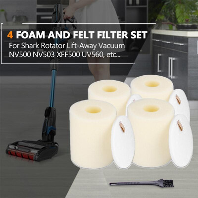 

4 Pack Foam&Felt Filter for Shark Rotator Lift-Away Vacuum NV500 NV503 XFF500 UV560