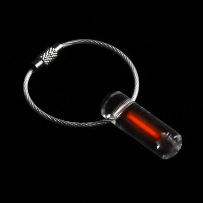 

Acrylic Tritium Self Luminous Key Ring Ultralight Outdoor Glow In The Dark Keychain Ring Emergency Survival Mini Light Lamp