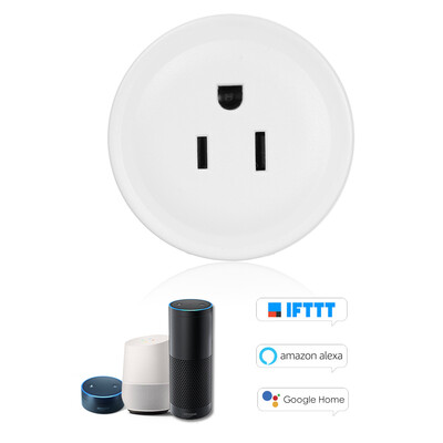 

Smart WiFi Socket Remote Control by Smart Phone from Anywhere Timing Function Compatible with Amazon Alexa&for Google Home IF