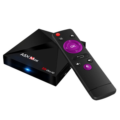 

A5X Max Smart Android 81 TV Box 4GB32GB RK3328 4K VP9 H265 HDR10 USB30 DLNA Miracast WiFi LAN Bluetooth V41 HD Media Player E