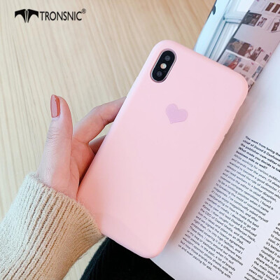 

TRONSNIC Love Heart Phone Case for iPhone XR Luxury Matte Pink Yellow Case Purple Silicone Cover