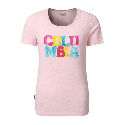

Columbia T-shirt Outdoor Lady Field Discovery Print Logo Round Neck Short Sleeve Moisture Comfort T-Shirt PL2795 957 XL