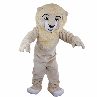 

LangtengBeige Lion Mascot Costume Cartoon Cosplay Party Halloween Christmas Festival Performance