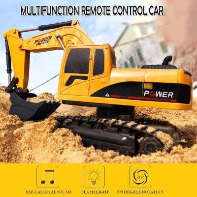 

124 RC Excavator RC Car Construction Tractor Kids Toy with Lights & Sounds