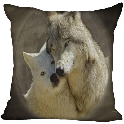 

Wolf Pillow Case High Quality New Years Pillowcase Wedding Decorative Pillow Cover Gift For Children 35x35CM