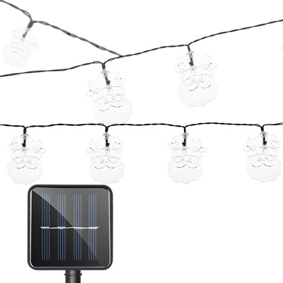 

SS - 30 Solar Powered Waterproof 30 LED Santa Claus String Lamp Home Yard Holiday Party Christmas Decoration