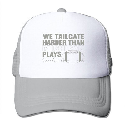 

We Tailgate Harder Than Michigan Plays Summer Sun Protection Mesh Cap Baseball Hat Cap Adjustable
