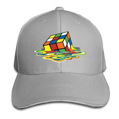 

Creative Rubiks Cube Melting Cube Casual Design Unisex Cotton Sandwich Peaked Cap Adjustable Baseball Caps Hats Black