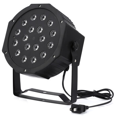 

18W RGB LED Flat Par Light Stage Lamp Disco DJ Bar Effect UP Lighting with Remote Control
