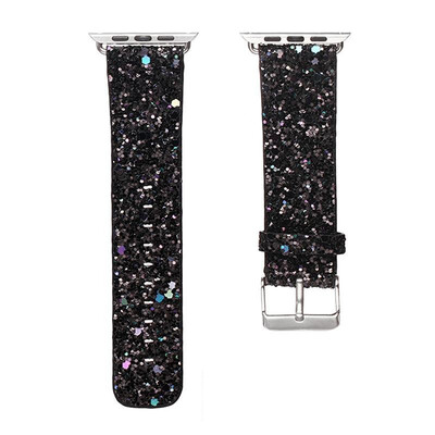 

Bling Christmas Shiny Glitter PU Leather Band for Apple Watch Series 4 3 2 1 Strap Belt for iWatch 38mm 42mm Watchbands