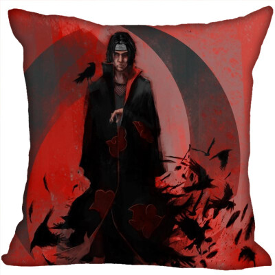 

Naruto Pillow Cover Bedroom Home Office Decorative Pillowcase Square Zipper Pillow Cases Satin Fabric No Fade 35x35CM