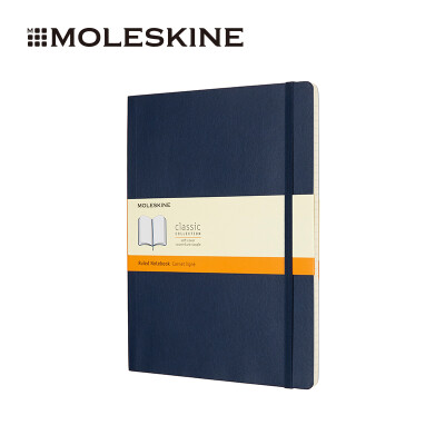 

MOLESKINE classic notebook business office stationery meeting notebook soft surface plus large horizontal hand account dark blue 4771