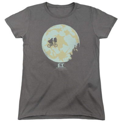 

Et The Extra-Terrestrial Sci-Fi Spielberg in The Moon Womens T-Shirt Tee
