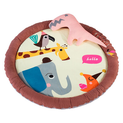 

Fenced Kids Activity Play Mat Baby Playmat Round Rug Carpet For Floor Playing Crawling Tummy Time Teepee Tent Playhouse Home Bedro