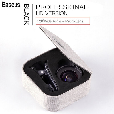 

Baseus Mobile Phone Lenses Fish Eye Wide Angle 15X Macro Camera Lens for iPhone X Samsung Xiaomi Huawei Zoom Lens Selfie Lens