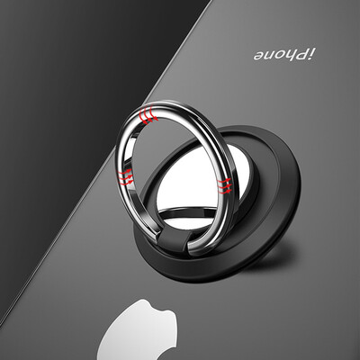 

Moqisi MOKIS zinc alloy 360 degree rotating mobile phone ring buckle bracket car magnetic bracket lazy desktop bracket mobile phone tablet universal black