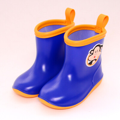 

PaulFrank big mouth monkey cute cartoon short tube waterproof men&women children rain boots PFR201 cartoon dark blue 23