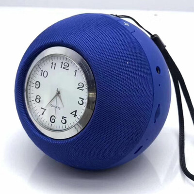 

Desktop clock bluetooth audio mobile computer wireless watch speaker FM radio TF card AUX input player portable stereo speakers