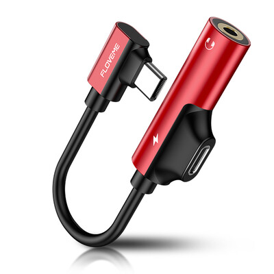 

FLOVEME 2 in 1 Type C to Headphone Adapter For Type-C Audio Charging Converter 35mm Jack Earphone Splitter Cables Female Stereo M