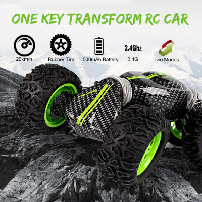 

RC Car One Key Transform RC Stunt Car 24G 4WD All-terrain Vehicle Crawler for Kids Adults