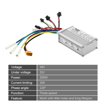 

Electric Bike Bicycle 36V 250W Brushless Motor Controller Hall Sensor Controller Refitted Ebike Scooter Parts Accessory