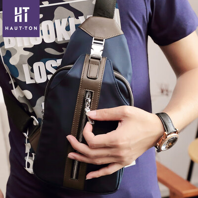 

HAUTTON shoulder bag mens bag multi-function trend simple fashion casual bag mens DB328NB blue