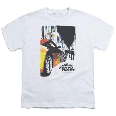 

Fast & The Furious Tokyo Drift Action Racing Movie Poster Big Boys Youth T-Shirt