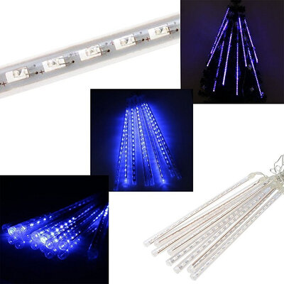 

KWB 50CM Falling Rain Christmas Lights Waterproof LED Meteor Shower Lights with 8 Tube Icicle Snow