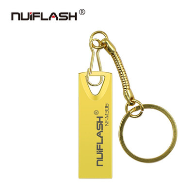 

usb flash drive 64GB 32GB 16GB 8GB 4GB pen drive pendrive waterproof metal silver u disk memoria cel usb stick gift KEY RING