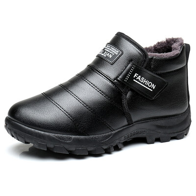 

2019 New Men Boots Winter With Velvet Warm Snow Boots Men Shoes Footwear Fashion Male Rubber Winter Ankle Boots Work Shoes