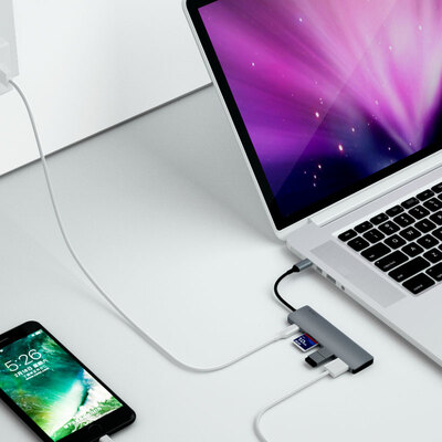 

Will be beautiful BUBM Apple laptop macbookpro adapter usb30 cable converter type-c docking station HDMI conversion silver TCH-T01