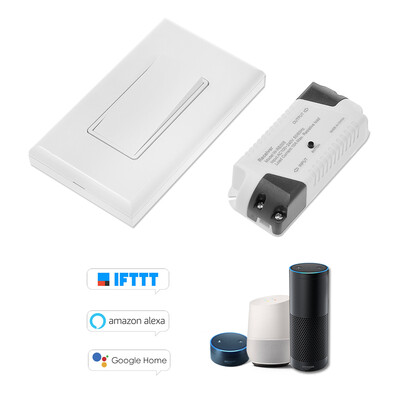 

3 Way Wireless WiFi Light Switch Kit RF433 Remote Control Switch Stairway Wall Self-Powered Switch & Receiver Timer Compatible Wit