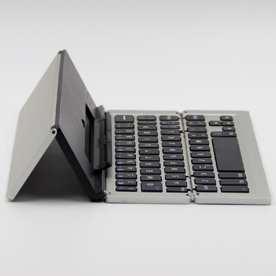 

F18 Wireless BT Folding Keyboard Portable Metal for Laptop Mini Keypad Holder for IOS Android Windows IPad Tablet