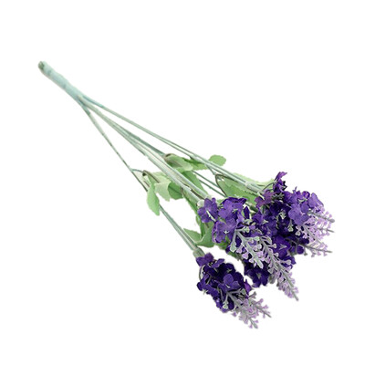 

10Pcs Artificial Lavender Silk Flower Bouquet Wedding Home Party Decor for Display