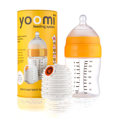 

YOOMI Baby Warmer 8oz Feeding Bottle With Slow Flow Teat Set Portable Feeding System Self-warming Bottle