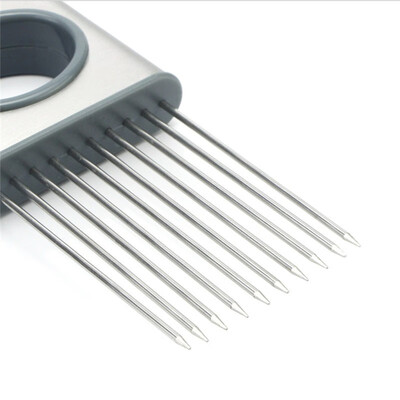 

Onion Holder Potato Cutter Slicer Vegetable Helper Stainless Steel Fork Slicing Kitchen Tool Cutting Chopper
