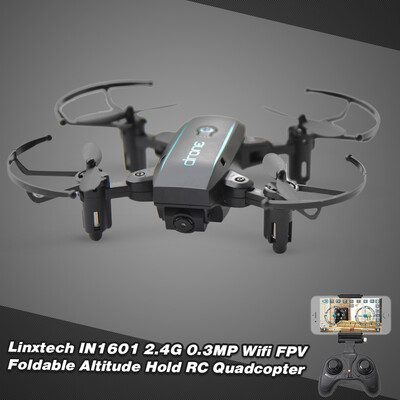 

Linxtech IN1601 24G 03MP Wifi FPV Foldable Altitude Hold RC Drone Quadcopter