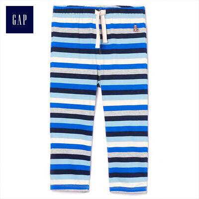 

GAP flagship store baby boy comfort striped elastic waist pants 399950 dark blue stripes 12-18M
